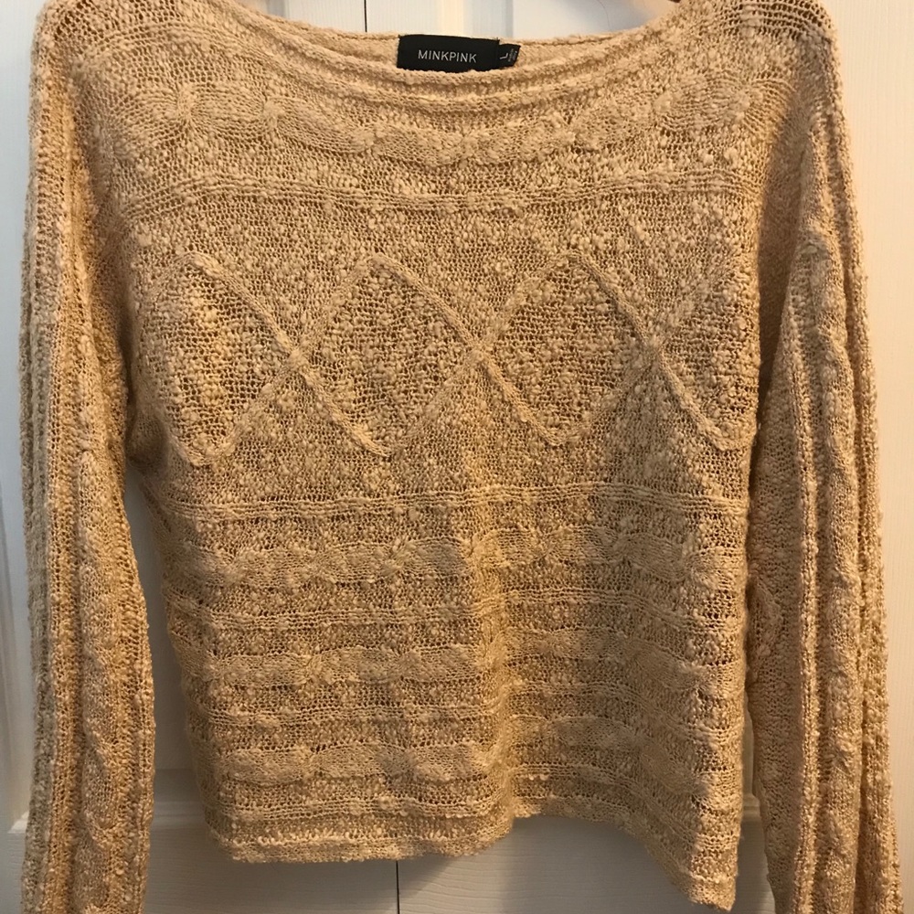 MinkPink cream color sweater